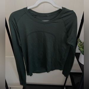 EUC W/ Tags Lululemon Swiftly Tech Long Sleeve Race Size 12 Color Smoked Spruce